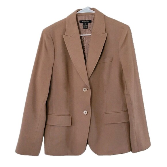 Brooks Brothers LORO PIANA Camel Hair Blazer Womens 12 Tan Career Suit Jacket - Picture 1 of 16